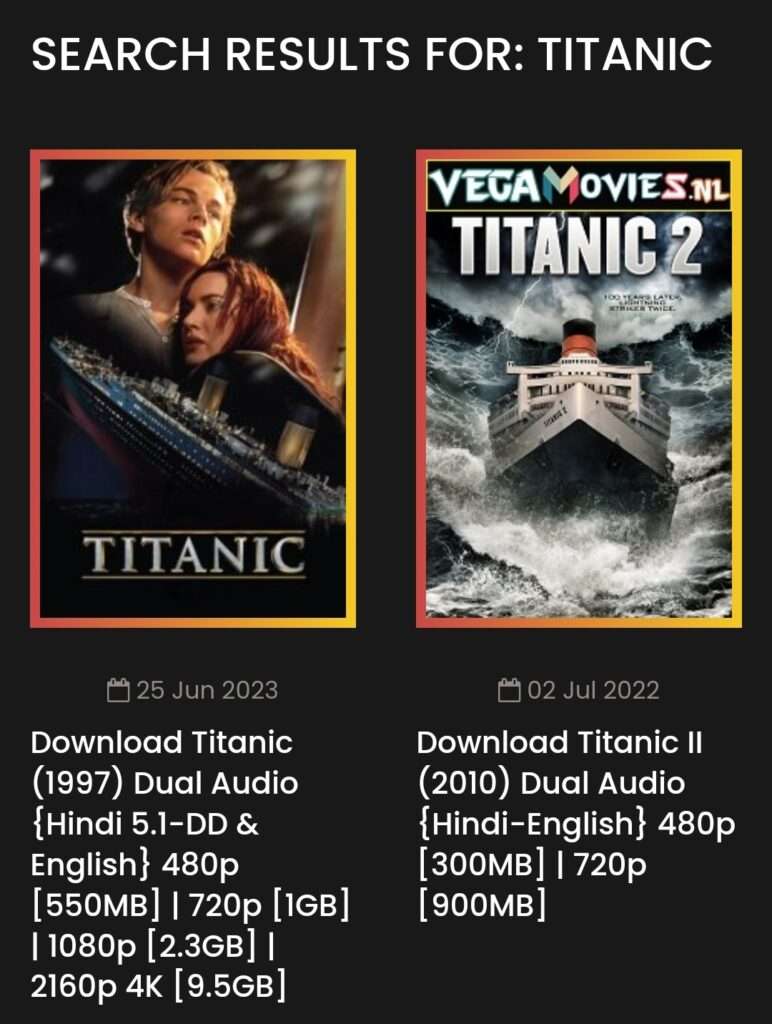 Titanic Movie Download in Hindi in HD