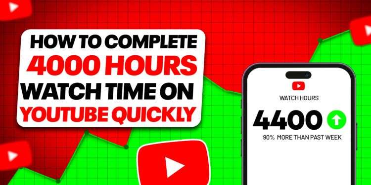 How to Complete 4000 Hours Watch Time on Youtube Quickly