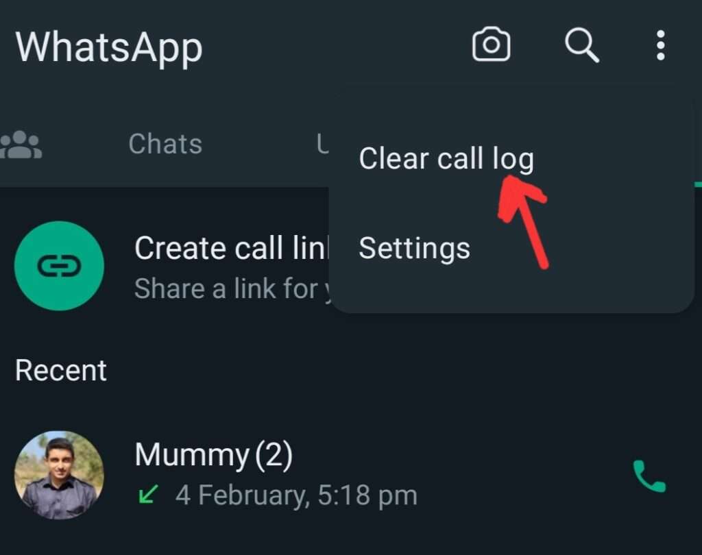 How To Delete Whatsapp Calls?