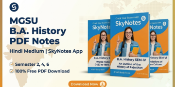 MGSU B A History SEM-II, IV & VI PDF Notes ( Hindi Medium ) – SkyNotes