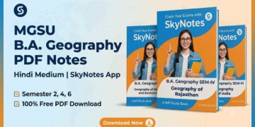 MGSU B A / B Sc Geography SEM-II, IV & VI PDF Notes (Hindi Medium) – SkyNotes