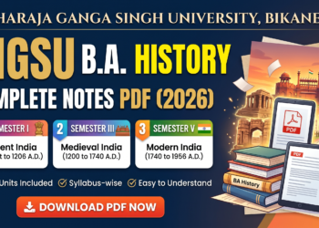 MGSU BA History Notes PDF for Semester I, III and V