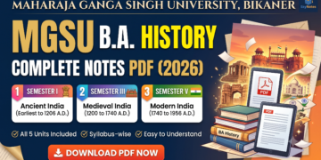 MGSU BA History Notes PDF for Semester I, III and V